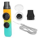 EXQUIMEUBLE 調節可能なトーンと強い共鳴のグラデーション色ダブルホールカズー 用ミュージカル楽器 ギター伴奏に 素材で長持ち 演奏初心者に