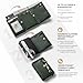 VULKIT Card Holder Wallet with Coin Pocket Magnetic Closure Pop Up Cards With ID Window Leather Wallet for Cash & Credit Cards, Olive