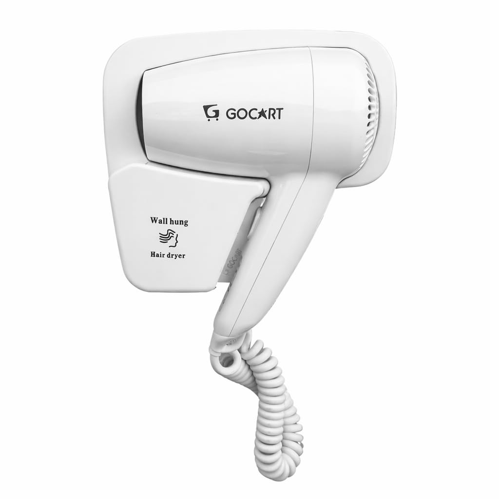 GOCART WITH G LOGO 1200 Watts Hair Dryer Electric Wall Mount Hairdryers Hotel Bathroom Household Dry Skin Hanging Wall