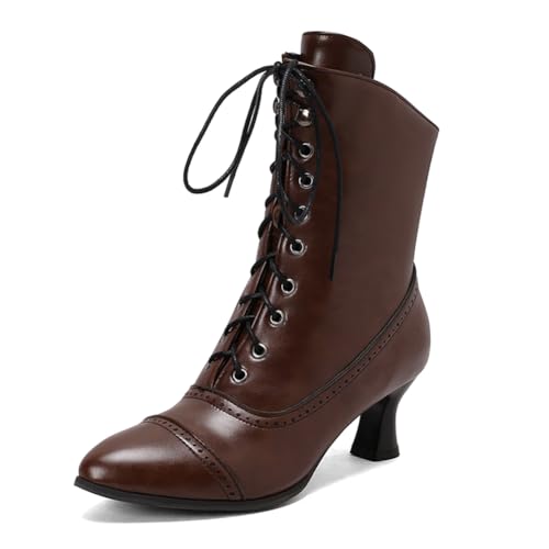 Bottines vintage victoriennes taille 42 avec zip latéral pour enfilage facile