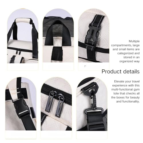 Gym Bag for Women, Personal Item Travel Bag with Shoes Compartment, Weekender Overnight Duffel Bag with Wet Pocket Carry On Bag with luggage sleeve, Travel, Gym, Sports,Weekend (Orange)4