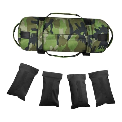 Colaxi Weighted Sand Bag Unfilled Sandbag Lightweight with Handles Empty Inner Bags for Running Workout Outdoor Indoor Weightlifting, Green