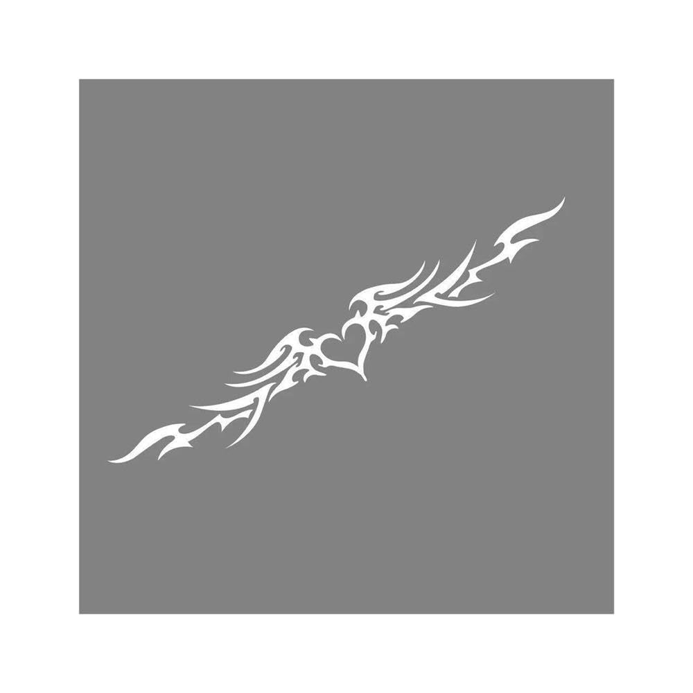 Auto Accessory DIY Heart Wings Sticker Car Windshield Decor Decal Vehicle Outdoor Self Adhesive Vinyl Film(Glossy White)