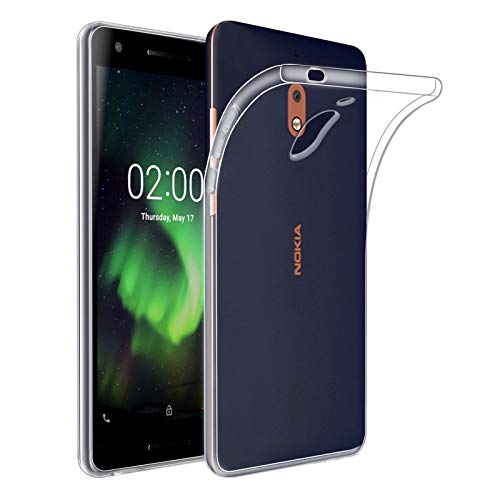 32nd Funda Slim Gel de Silicona Transparente para Nokia 2.1 (2018) Carcasa Ligera Ultra Fina - Transparente
