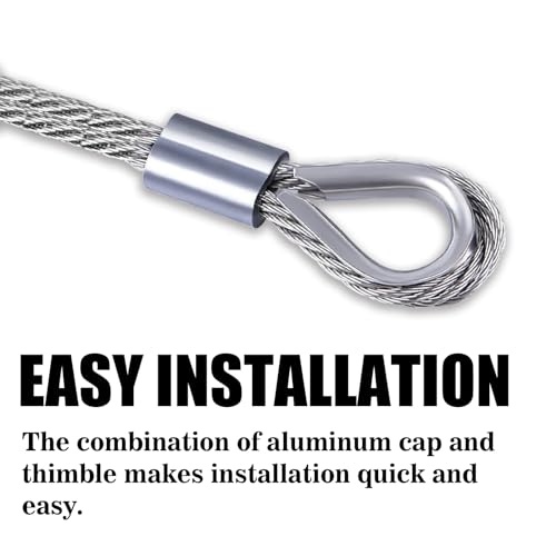 Cable de avión de 7x7 hebras de acero inoxidable con 10 fundas de aluminio 3