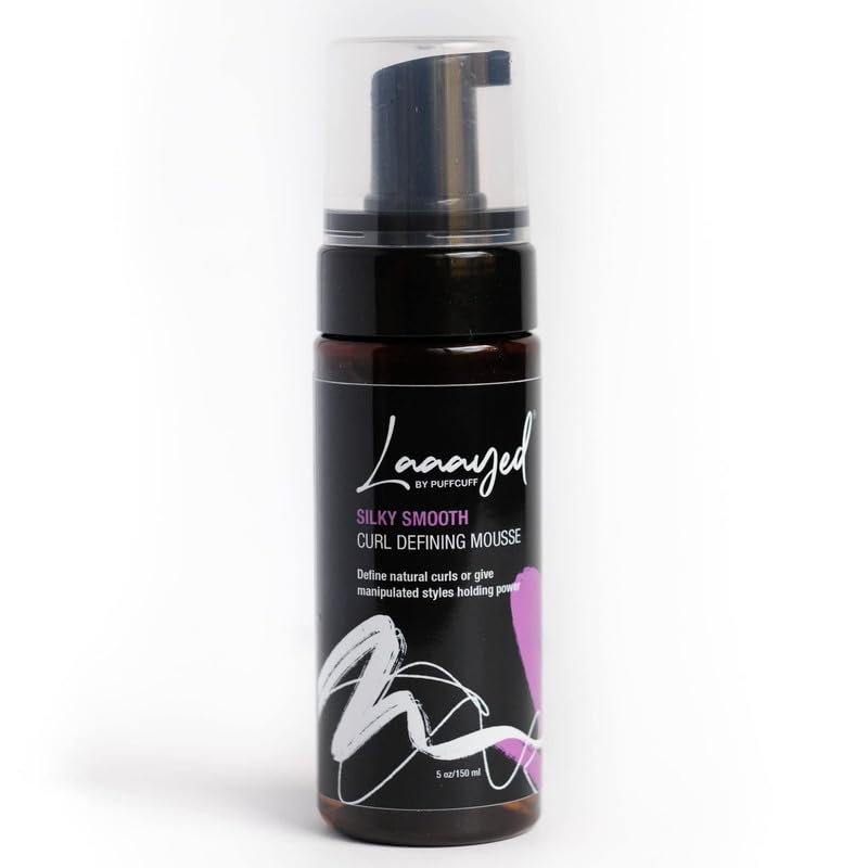 Miniatura 1 de ThePuffCuff LAAAYED - Mousse para definir rizos suaves y sedosos, mousse de peinado para mujer para rizos, productos naturales para el cabello