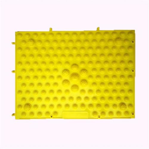 Almohadilla de acupresión para yoga y alfombrilla para caminar con masaje de pies amarillo