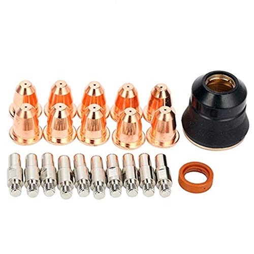 JINGERL Plasma ELECTLODE PR0110 Tip 0,8 PD0116-08 Bouclier Coupe PC0116 Diffuseur PE0106 Consommables pour TraFiMet S45 Torch (Color : 0.8mm)