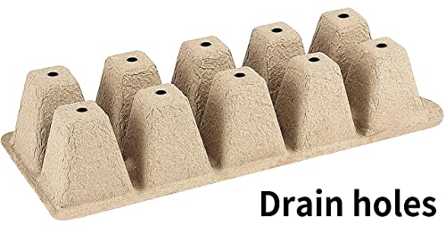 Syitcun 400Cells Peat Pots For Seedlings 40Pack Seed Starting Trays Biodegradable Paper Plant Pots For Seedlings & Seed Starter Nursery Pots Eco Friendly Seedling Pots For Vegetables Herbs #TOP2