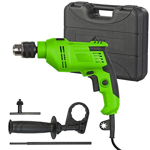 AGT Professional Bohrmaschine für Frauen: Schlagbohrmaschine mit 3-teiligem Zubehör in Transportkoffer, 550 Watt (Elektro-Werkzeug, Bohrer Tiefenanschlag, Schlagschrauber)