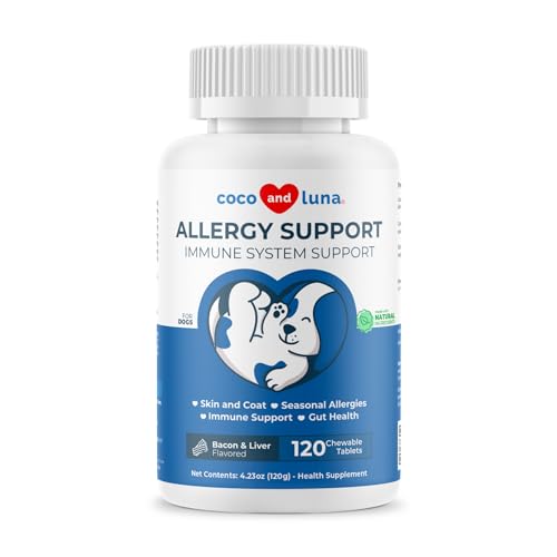 Image of Allergy Relief for Dogs 120 Tablets - Itch, Skin & Immune Support