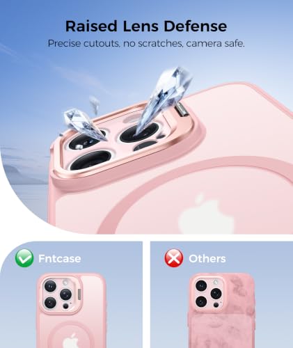 Image of FNTCASE for iPhone 16 Pro Case with Stash Stand for MagSafe Pink