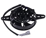 JEENDA 4 inch Universal Motorcycle Radiator Cooling Fan Water/Oil Cooler Electric Fan for Bike ATV Dirt Motocross Upgrade Waterproof Plug