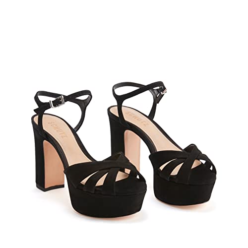 Image of SCHUTZ Women's Keefa Platform Sandals, Black, 10.5 Medium US