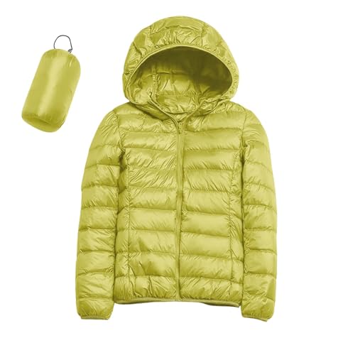 Generico Piumino Donna Invernale Corto, Giacche Invernali Donna Leggero e Tasche Giacche Slim Invernali Giubbini Rimovibile e Tasche Ripiegabile Cappotto Donna Invernale Antivento Avvitato