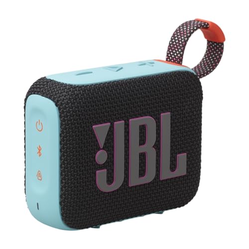 Image of JBL Go 4, Wireless Ultra Portable Bluetooth Speaker, Pro Sound, Vibrant Colors, Water & Dust Proof, Type C (Without Mic, Black & Orange)