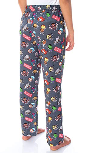 Marvel Comics Women's Avengers Kawaii Allover Superhero Character Print Sleep Bottoms Lounge Pajama Pants (3Xl) #TOP3