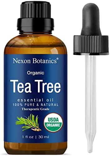 Organic Tea Tree Oil 30 ml - 100% Natural, Pure Tea Tree Essential Oil for Hair, Face, Skin Use, Scalp, Acne - Pure Tea Tree Oil Essential Oils for Aromatherapy, Diffuser, Humidifier - Nexon Botanics