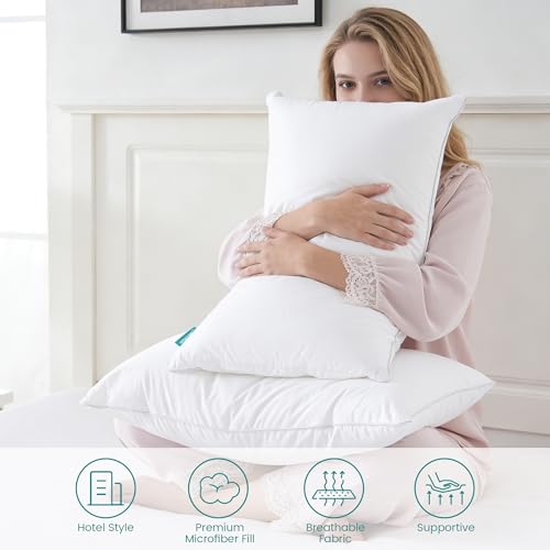 Image of Oubonun 20 inchx30 inch Throw Pillow Insert - Plush and Supportive Decorative Cushion with 100% Cotton Cover, for Couch, Sofa, Bed, Chair - Pack of 1