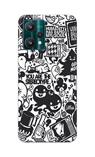 Image of Printed Hard Back Cover Case for Realme 9 Pro 5G Back Cover (Mixed Cartoon) -702