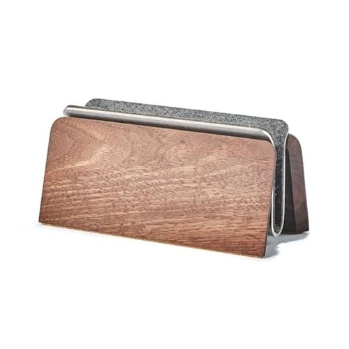 Support vertical pour ordinateur portable en bois de noyer massif chic pour bureau