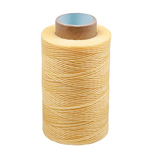 284 Yards Waxed Thread, 210D Heavy Duty Wax Upholstery Thread for Leather Sewing, 0.8mm Flat Waxed String for Bookbinding/Shoe Repairing/Leather Projects