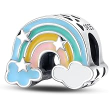 Unicorn Angel Wing Glow In Dark Dog Cat Paw Dreamcatcher Rainbow Bead Pendant 925 Sterling Silver Dangle Compatible With Pandora Moments Charm Bracelet
