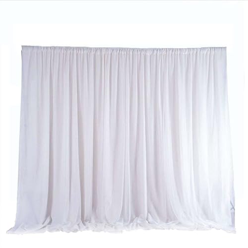 Backdrop rideaux en soie de glace blanc 3x6m pour décoration de mariage et grand événement