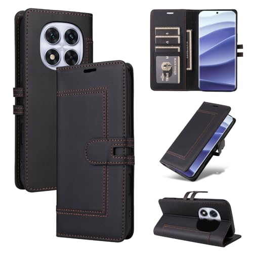 Étui pour Xiaomi Redmi Note 13 4G noir portefeuille en cuir avec fermeture magnétique