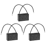 uxcell Ceiling Fan Capacitor CBB61 4.5uF 350V AC 2 Wires Metallized Polypropylene Film Capacitor 47x29x18mm for Electric Fan Pump Motor Generator 3Pcs