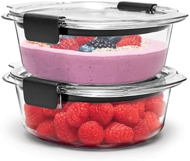 Rubbermaid Brilliance Round Leak Proof Food Storage Containers, 2...