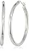 Sterling Silver Polished Round-Tube Hoop Earrings