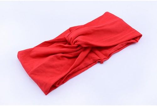 Women Turban Twist Headband Head Wrap Twisted Knotted Knot Soft Hair Band WHS484 (2-Red)