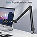 InnoGear Boom Arm Microphone Stand, Max Load 4.4 Lbs Desk Mic Arm Stand for Blue Yeti HyperX QuadCast S SoloCast Shure SM7B AT2020 Fifine AM8 Razer Seiren Mini