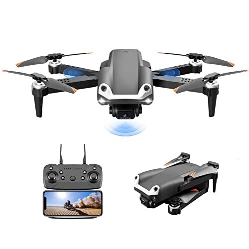 Drone, 6K Cámara Dual Smart Follow WiFi FPV Video en Vivo, con 3 Direcciones de Función de Detección de Obstáculos, para Principiantes Niños Adultos Cuadricóptero Plegable Ultraligero Batería Triple (