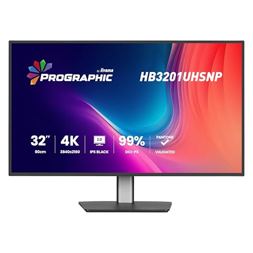 Image of iiyama ProGraphic HB3201UHSNP-B1 32 IPS (DCI-P3 99%, sRGB 100%, Pantone Validated), UHD 3840x2160, 4ms, 1x HDMI, 1x DP, 1 x USB Type C 96W PD, DP-Out