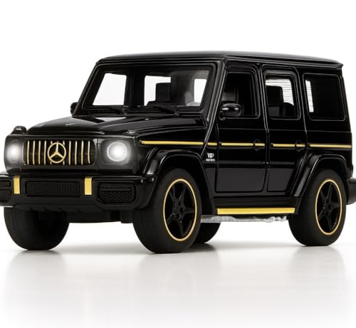 Image of Diecast Mercedes AMG G63 G-Wagon Toy Car - 1:32 Scale Alloy Car with Light & Sound, Pull-Back Off-Road SUV Toy for Kids Collectors, Gift for Boys & Enthusiasts (Color As Per Stock)