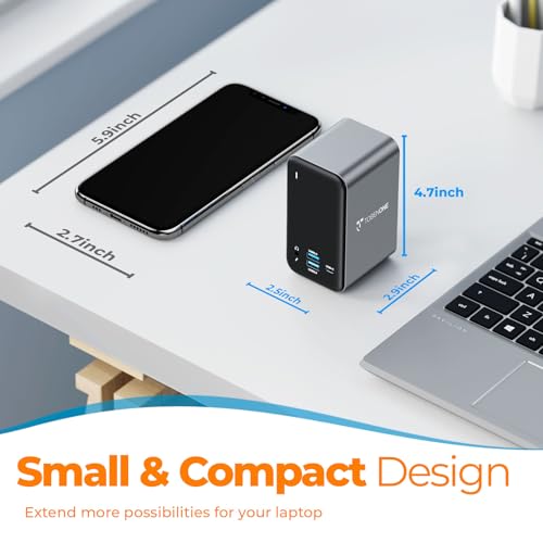 Tobenone Docking Station 3 Monitors, Laptop Docking Station With Power Supply 100W thumb #6