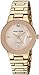 Anne Klein Women's AK/2670PMGB Diamond-Accented Gold-Tone Bracelet Watch