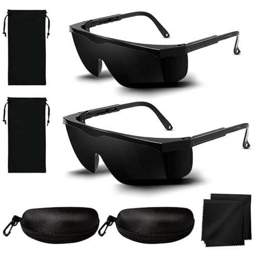 peiyee 2 Pcs Ipl 200-2000nm Gafas De Seguridad LáSer,Gafas De Seguridad óPticas Con Pata TelescóPica,Gafas Protectoras Para Tratamiento De DepilacióN,Operadores CosméTicos LáSer Y Terapia De Luz Roja