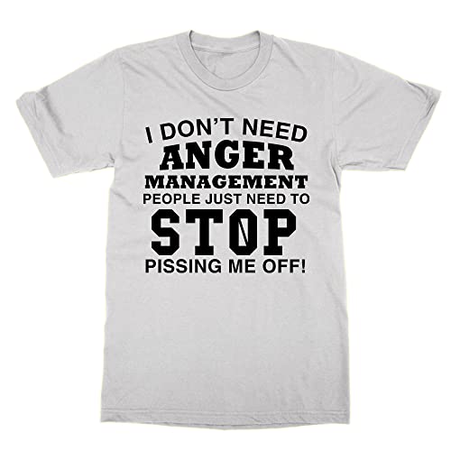 T-shirt blanc homme femme taille M coton imprimé humour Anger Management