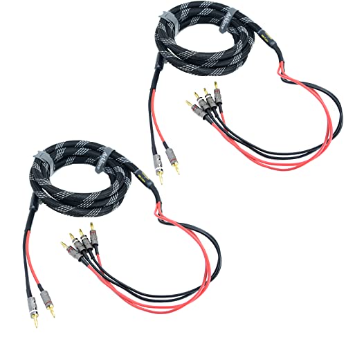 Cable Arklove banana de audio para altavoz receptor hifi de 15 pies con clavija macho