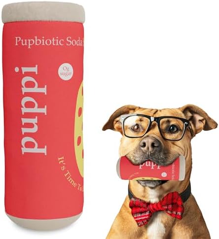 Soda Can Parody Dog Toy – Funny Squeaky Dog Toys for Interactive ...