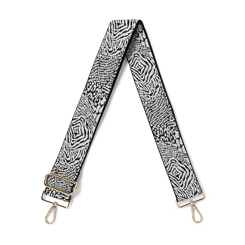 Image of KEDZIE Embroidered Interchangeable Bag Straps Adjustable Length 55 inch Handbag Purse 2-inch Wide Guitar Style Crossbody Strap