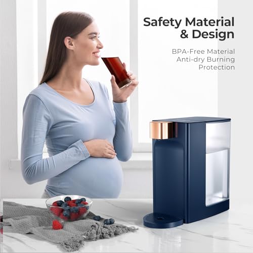Northmas Electric Kettles, D20 Instant Hot Water Dispenser for Quick Heating & Outputting, Adjustable 5 Temperatures & 4 Water Volume Outputs, 100 Ounce 3L Water Tank Capacity, Blue