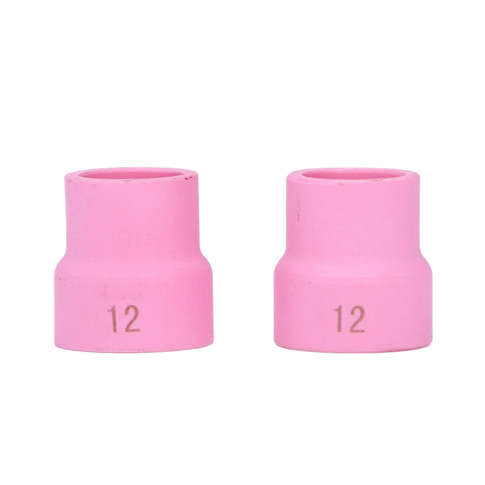 2 Stück 12# 14# WIG-Schweißbecher, Keramikdüse, Zubehör-Set, Ersatzteile Zum Schweißen von Porzellan, WIG-Schweißgeräten (Rosa)