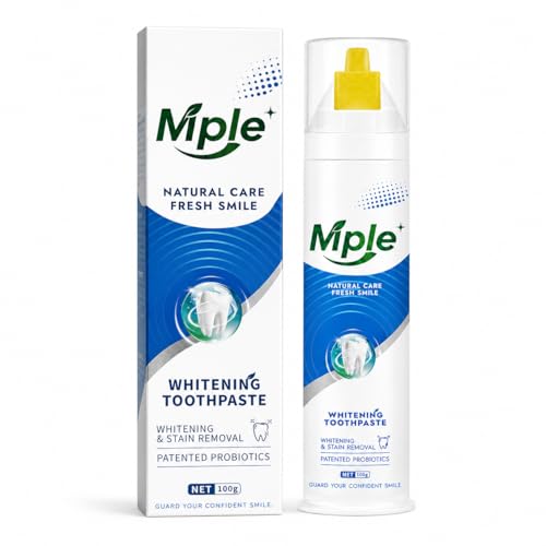 Mple Whitening Probiotics Toothpaste, Gum Protection & Fresh Breath, Daily Oral Care(1pack)