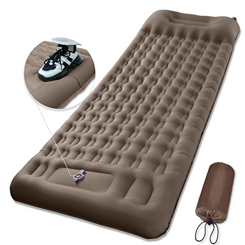 Meetpeak Inflatable Camping Sleeping Pad With Pillow, Extra Thick 4 Inch Ultralight Sleeping Mat With Built-In Pump, Compact & Durable Camping Air Mattress For Backpacking, Hiking, Tent, Traveling #TOP9