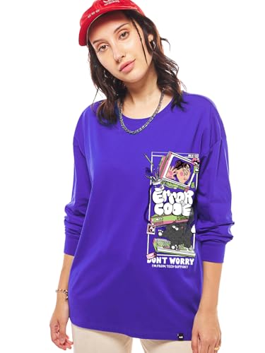 Image of Bewakoof Women's Graphic Print Oversized Fit T-Shirt