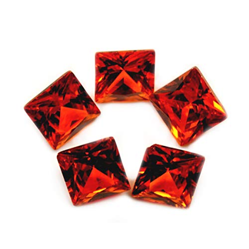 Zirconium rouge pierres carrées Jarkan pour remplacer une gemme perdue